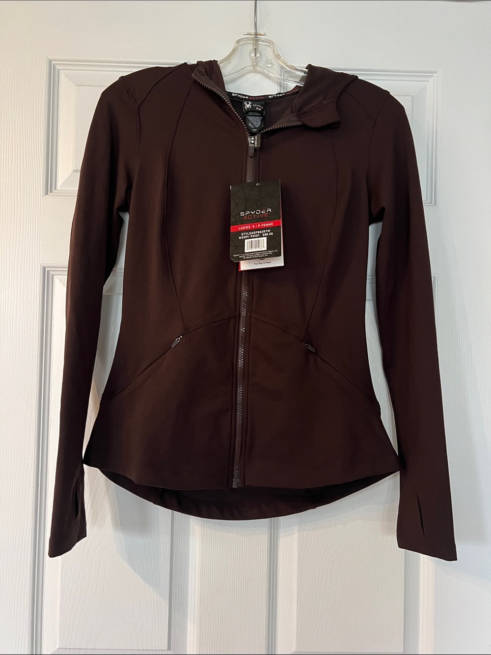 Spyder Women’s Dark Brown Hooded Performance Jacket